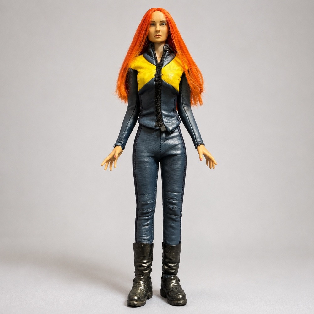 Custom 1/6 Jean Grey Phoenix Figure Sophie Turner X-Men Kitbash Rooted Hair